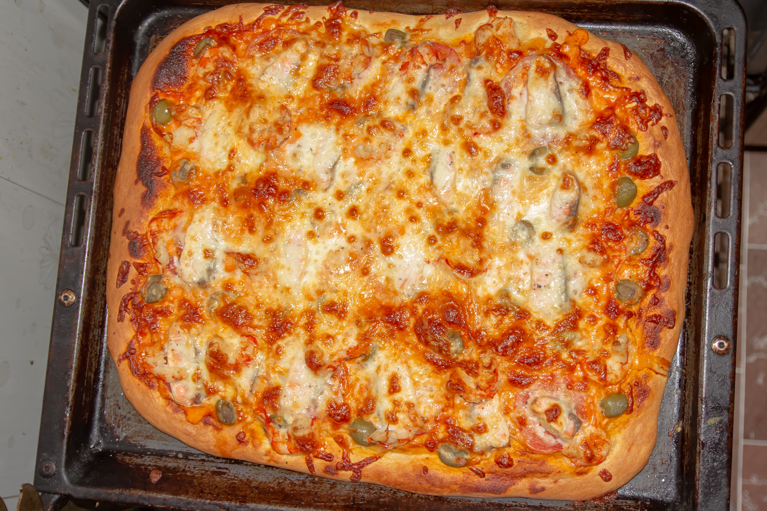готовая пицца по рецепту Пицца с семгой 