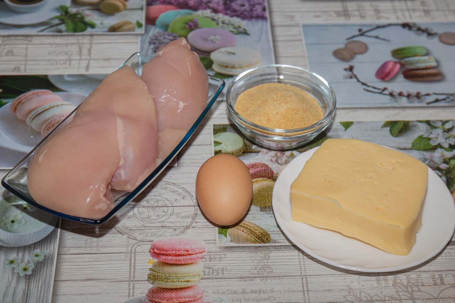 продукты для рецепта Курочка в панировке под сыром