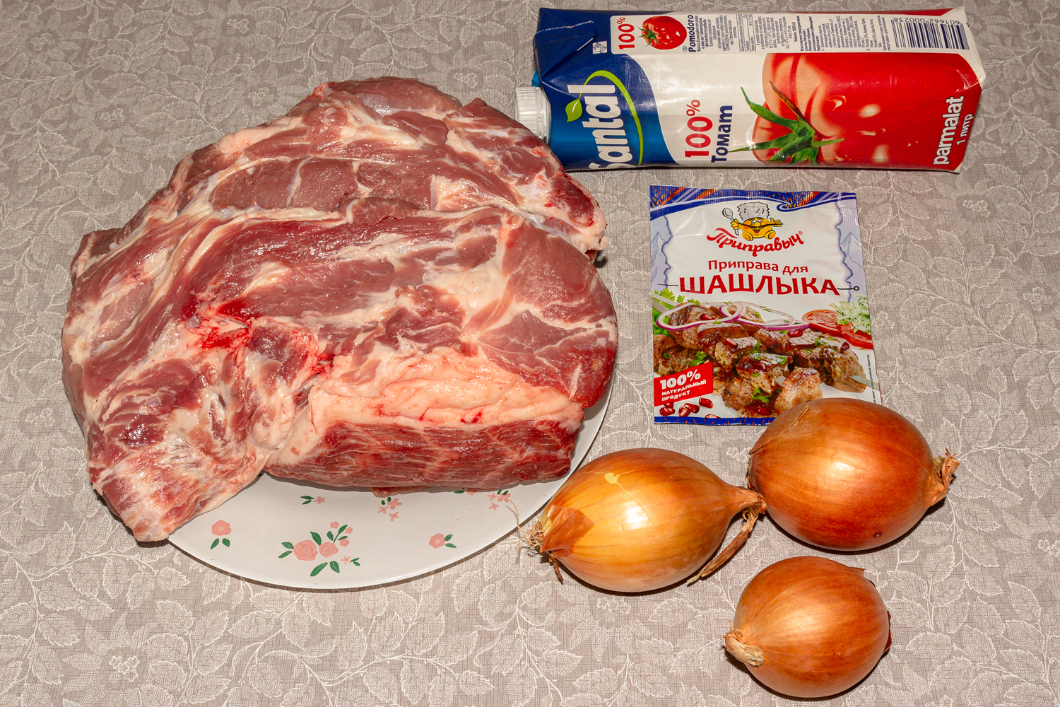 продукты для рецепта Шашлык в томатном соке
