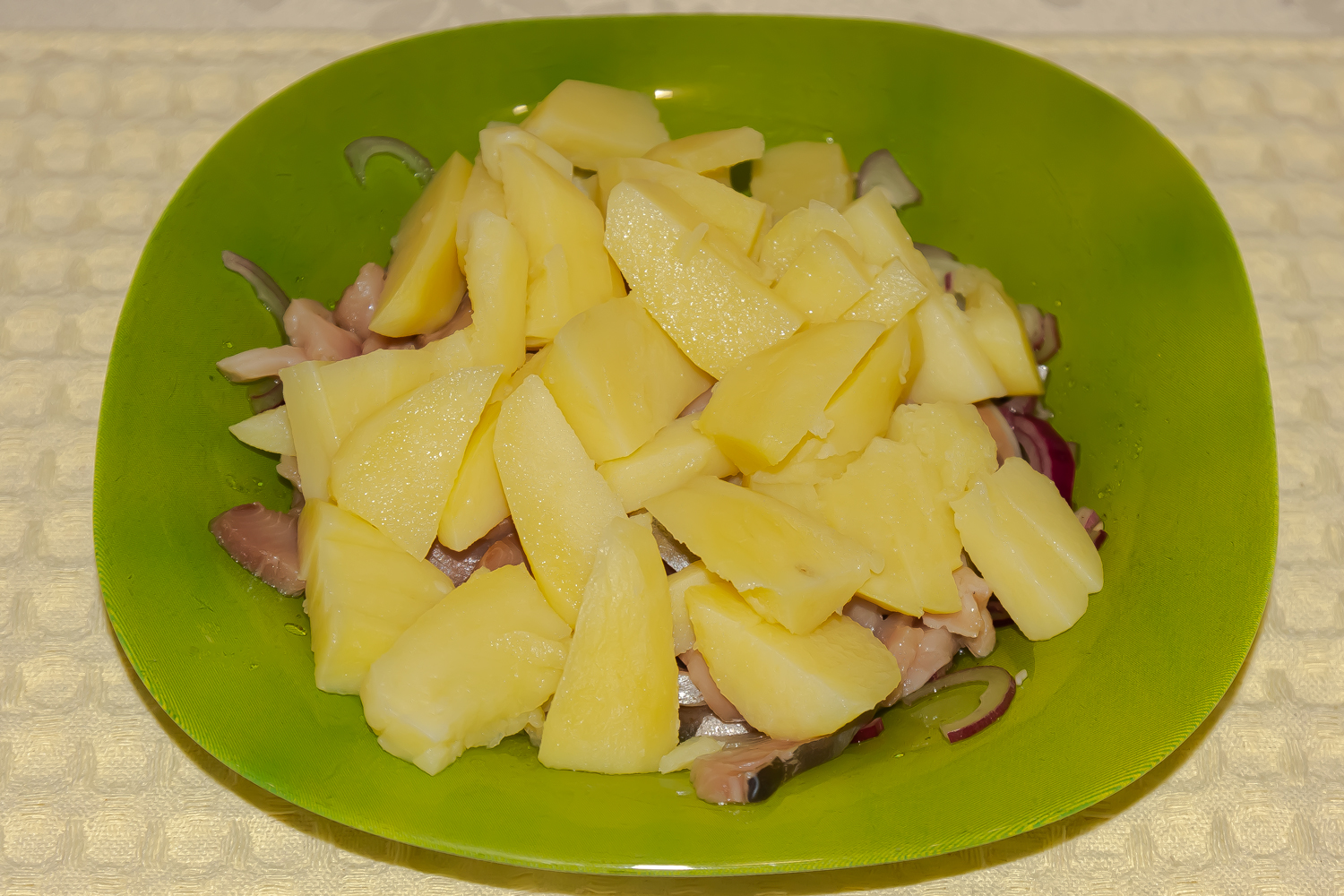 нарезанная картошка по рецепту Салатик (пролетарский) 