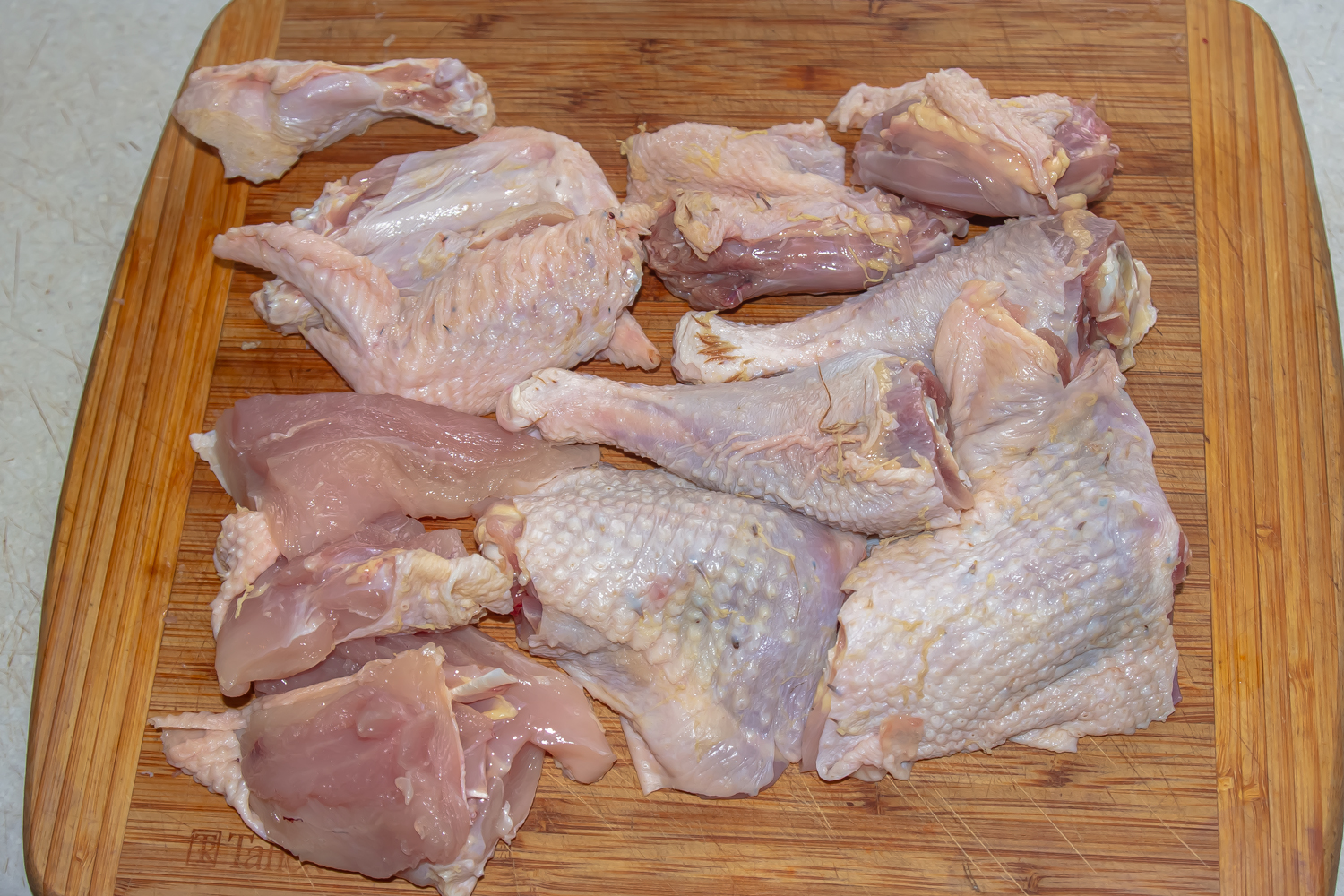 нарезанная курица по рецепту Чахохбили (4) 