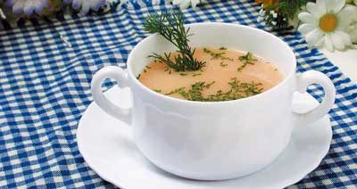 Овощной суп с укропом