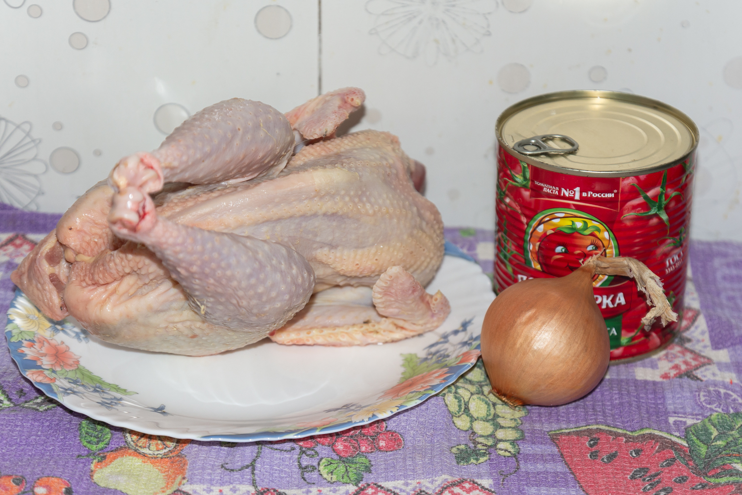 продукты для рецепта Чахохбили из курицы по-грузински 